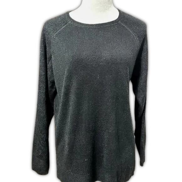 Sweet Romeo Pullover Sweater Long Sleeve Jewel Neck Side Slits Black W US S NWT - Picture 3 of 9
